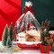 36 Pcs 12 Pack Christmas Baskets for Gifts Empty Santa Belt Cardboard Baskets Bags Kit Red Pull Bows Wine Basket for Xmas (Modern,12 x 10 Inch)